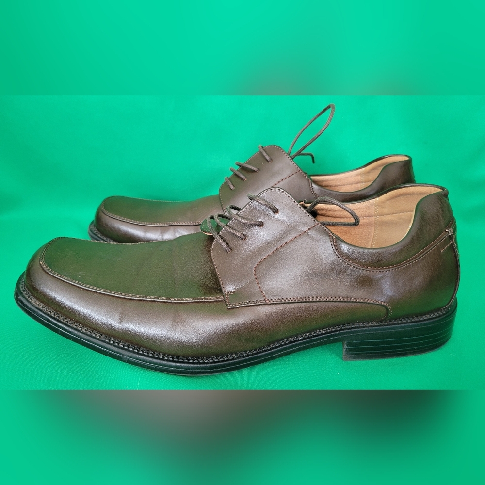 Bruno Marc Mens Oxfords Shoes Classic Square Toe Leather For Men Lace up Size 15